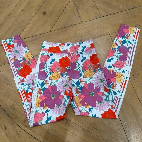 LoveShackFancy Bogner Fire and Ice Floral Leggings XS - Picture 3 of 10